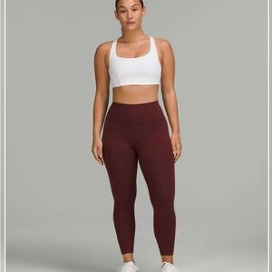 Lululemon Wunder Train Contour Fit High-Rise Tight 25" in Red Merlot size 4